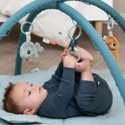 Aktivitets legetæppe - Sea friends - Grå