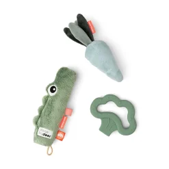 Baby aktivitetslegetøj 3 stk. - Croco - Grøn