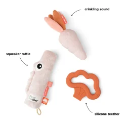 Baby aktivitetslegetøj 3 stk. - Croco - Pudder