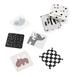 Baby kontrastkort 10 stk. - Deer friends - Farvemix