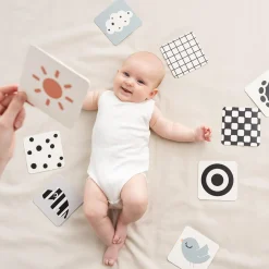 Baby kontrastkort 10 stk. - Deer friends - Farvemix