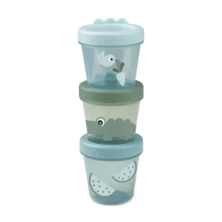 Babymad bøtte 3 stk. - Croco - Grøn