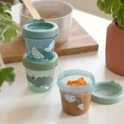 Babymad bøtte 3 stk. - Croco - Grøn