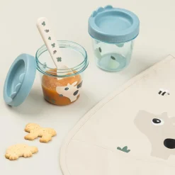 Babymad bøtte 2 stk. - Tiny farm - Blå