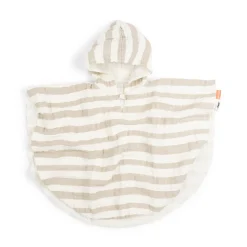 Bade poncho - Stripes - Sand