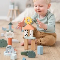 Byggeklodser 34 stk. - Deer friends - Farvemix