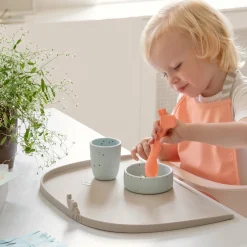 Dækkeserviet med høj kant i silikone - Elphee - Sand