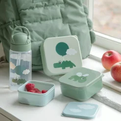 Drikkedunk m/ sugerør - Happy clouds - Grøn - 350 ml