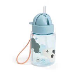Drikkedunk m/sugerør - Tiny farm - Blå - 280 ml