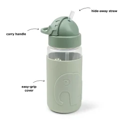Easy-grip drikkedunk m/ sugerør - Elphee - Grøn - 350 ml