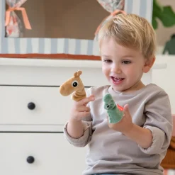 Fingerdukke sæt 3 stk. - Deer friends - Farvemix