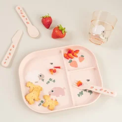 Foodie compartment plate - Tiny farm - Powder