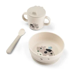 Foodie første spisesæt m/sugekop Tiny farm Sand