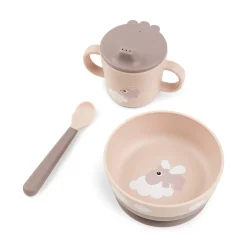 Foodie første spisesæt m/sugekop - Happy clouds - Pudder