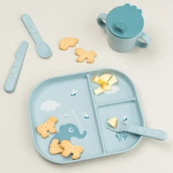 Foodie inddelt tallerken - Elphee - Blå