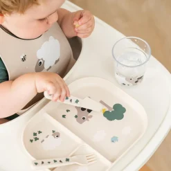 Foodie inddelt tallerken - Tiny farm - Sand