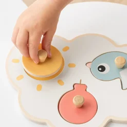 Første knoppuslespil - Happy clouds - Farvemix