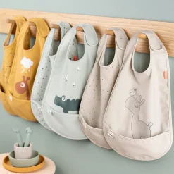 Hagesmæk med velcro 2-pak - Lalee - Sand