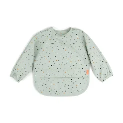 Hagesmæk m/ærmer og lomme - Happy dots - Grøn