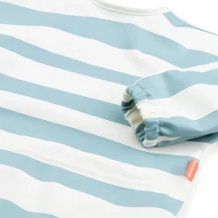 Hagesmæk m/ærmer og lomme - Striber - Blå