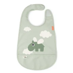 Hagesmæk m/velcro - Happy Clouds - Grøn