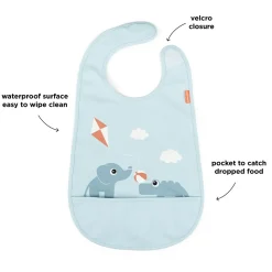 Hagesmæk m/velcro - Playground - Blå