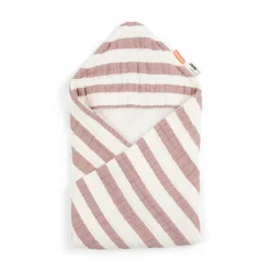 Håndklæde m/ hætte - Stripes - Pudder