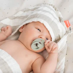 Håndklæde m/ hætte - Stripes - Pudder