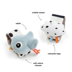 Håndledsranglesæt 2 stk. - Happy clouds - Blå