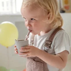 Kiddish mini kop 2 stk. - Croco - Sand/Koral