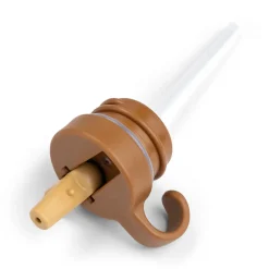 Låg & sugerør - Metalflaske - Sea friends - Mustard