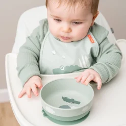 Lille hagesmæk i lomme 2-pak - Happy Clouds - Pudder