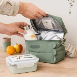 Madkasse i rustfrit stål - Deer friends - Grøn