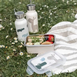 Madkasse i rustfrit stål - Lalee/Croco - Sand