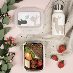 Madkasse i rustfrit stål - Lalee/Croco - Sand