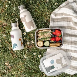 Madkasse i rustfrit stål - Lalee/Croco - Sand