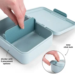 Madkasse m/opdeler Tiny farm Blå