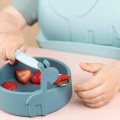 Peekaboo første spisesæt - Deer friends - Blå