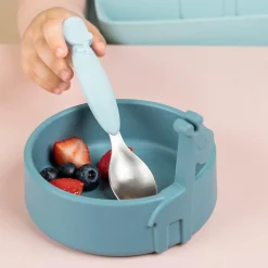 Peekaboo første spisesæt - Deer friends - Blå