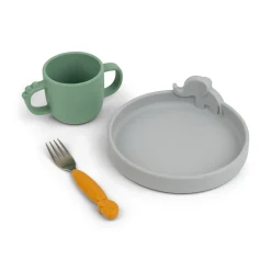 Peekaboo spisesæt - Deer friends - Farvemix