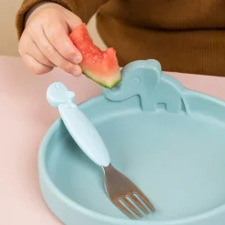 Peekaboo spisesæt - Deer friends - Blå