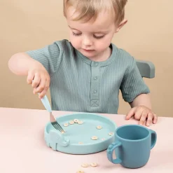 Peekaboo spisesæt - Deer friends - Blå