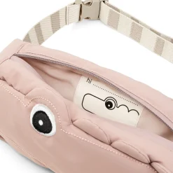 Quiltet cross-over børnetaske - Croco - Pudder