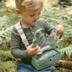 Quiltet cross-over børnetaske - Croco - Pudder