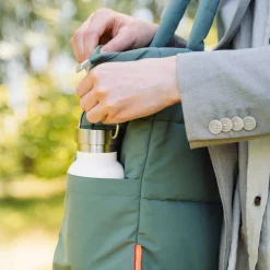 Quiltet pusle tote bag - Grøn