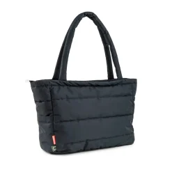 Quiltet pusle tote bag - Sort