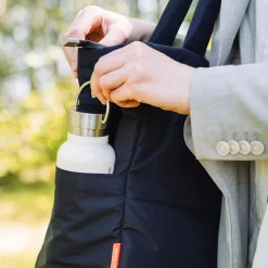 Quiltet pusle tote bag - Sort