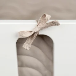 Quiltet sengerand m/bindebånd - Waves - Mustard