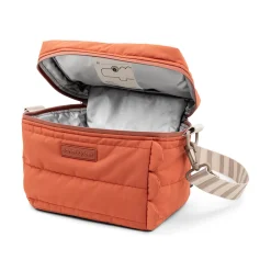 Quiltet termo taske - Croco - Papaya