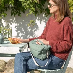 Quiltet termo taske - Croco - Papaya